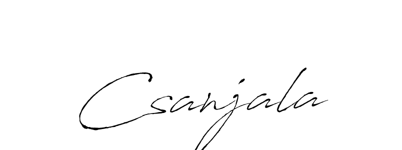How to make Csanjala signature? Antro_Vectra is a professional autograph style. Create handwritten signature for Csanjala name. Csanjala signature style 6 images and pictures png