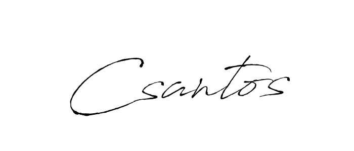Make a beautiful signature design for name Csantos. With this signature (Antro_Vectra) style, you can create a handwritten signature for free. Csantos signature style 6 images and pictures png