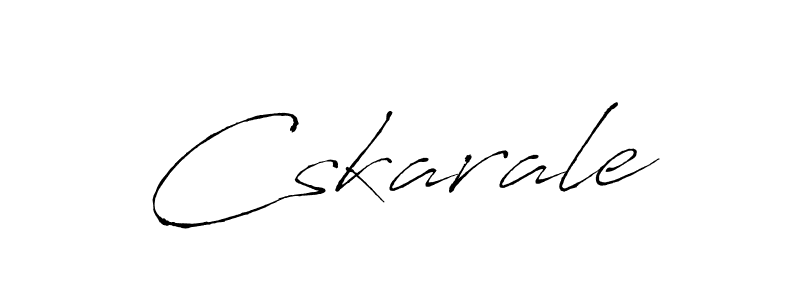 How to make Cskarale name signature. Use Antro_Vectra style for creating short signs online. This is the latest handwritten sign. Cskarale signature style 6 images and pictures png