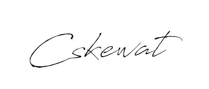 Use a signature maker to create a handwritten signature online. With this signature software, you can design (Antro_Vectra) your own signature for name Cskewat. Cskewat signature style 6 images and pictures png