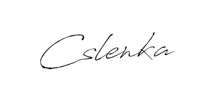 How to make Cslenka signature? Antro_Vectra is a professional autograph style. Create handwritten signature for Cslenka name. Cslenka signature style 6 images and pictures png