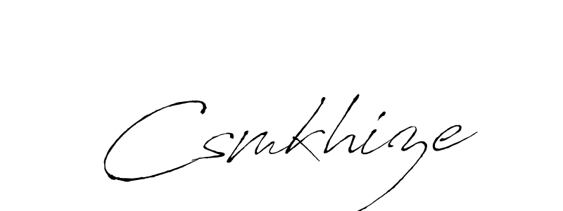 How to make Csmkhize name signature. Use Antro_Vectra style for creating short signs online. This is the latest handwritten sign. Csmkhize signature style 6 images and pictures png
