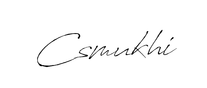 How to make Csmukhi signature? Antro_Vectra is a professional autograph style. Create handwritten signature for Csmukhi name. Csmukhi signature style 6 images and pictures png