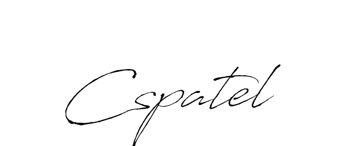 The best way (Antro_Vectra) to make a short signature is to pick only two or three words in your name. The name Cspatel include a total of six letters. For converting this name. Cspatel signature style 6 images and pictures png