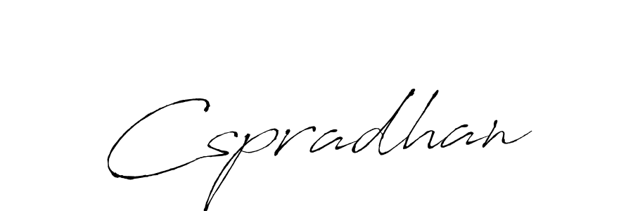Use a signature maker to create a handwritten signature online. With this signature software, you can design (Antro_Vectra) your own signature for name Cspradhan. Cspradhan signature style 6 images and pictures png