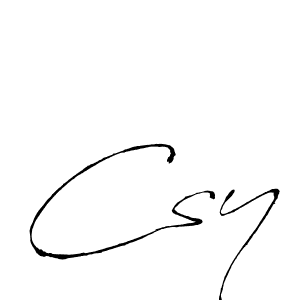 Create a beautiful signature design for name Csy. With this signature (Antro_Vectra) fonts, you can make a handwritten signature for free. Csy signature style 6 images and pictures png