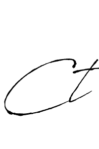 Make a beautiful signature design for name Ct. With this signature (Antro_Vectra) style, you can create a handwritten signature for free. Ct signature style 6 images and pictures png