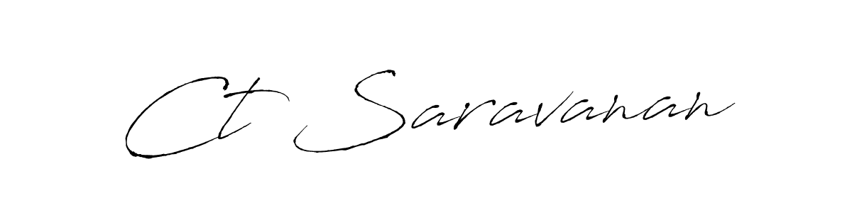 Create a beautiful signature design for name Ct Saravanan. With this signature (Antro_Vectra) fonts, you can make a handwritten signature for free. Ct Saravanan signature style 6 images and pictures png