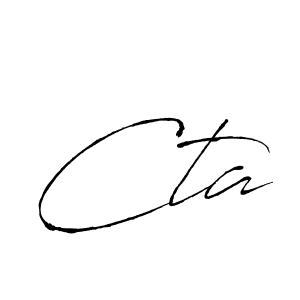 Use a signature maker to create a handwritten signature online. With this signature software, you can design (Antro_Vectra) your own signature for name Cta. Cta signature style 6 images and pictures png