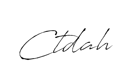 Design your own signature with our free online signature maker. With this signature software, you can create a handwritten (Antro_Vectra) signature for name Ctdah. Ctdah signature style 6 images and pictures png