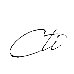 How to Draw Cti signature style? Antro_Vectra is a latest design signature styles for name Cti. Cti signature style 6 images and pictures png