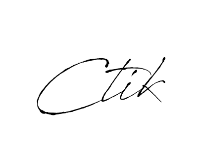 How to make Ctik name signature. Use Antro_Vectra style for creating short signs online. This is the latest handwritten sign. Ctik signature style 6 images and pictures png