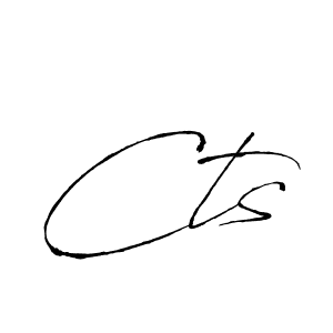 Use a signature maker to create a handwritten signature online. With this signature software, you can design (Antro_Vectra) your own signature for name Cts. Cts signature style 6 images and pictures png