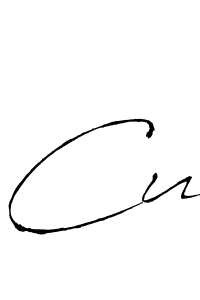 Design your own signature with our free online signature maker. With this signature software, you can create a handwritten (Antro_Vectra) signature for name Cu. Cu signature style 6 images and pictures png