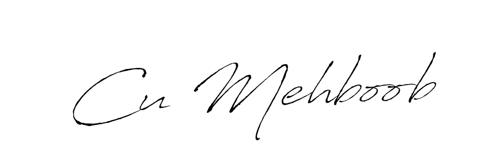 Design your own signature with our free online signature maker. With this signature software, you can create a handwritten (Antro_Vectra) signature for name Cu Mehboob. Cu Mehboob signature style 6 images and pictures png