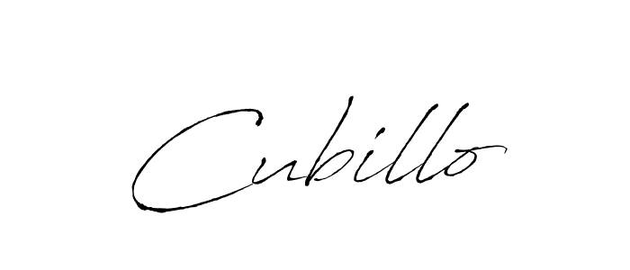 Design your own signature with our free online signature maker. With this signature software, you can create a handwritten (Antro_Vectra) signature for name Cubillo. Cubillo signature style 6 images and pictures png