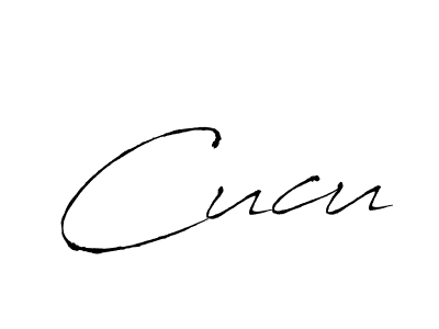 if you are searching for the best signature style for your name Cucu. so please give up your signature search. here we have designed multiple signature styles  using Antro_Vectra. Cucu signature style 6 images and pictures png