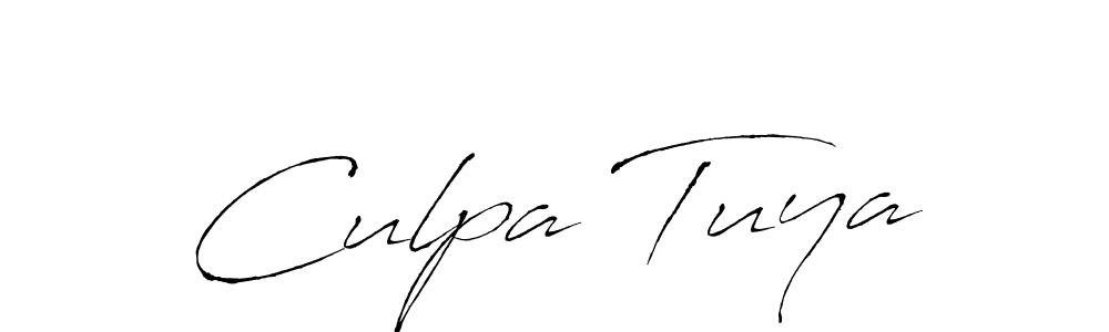 Make a beautiful signature design for name Culpa Tuya. With this signature (Antro_Vectra) style, you can create a handwritten signature for free. Culpa Tuya signature style 6 images and pictures png