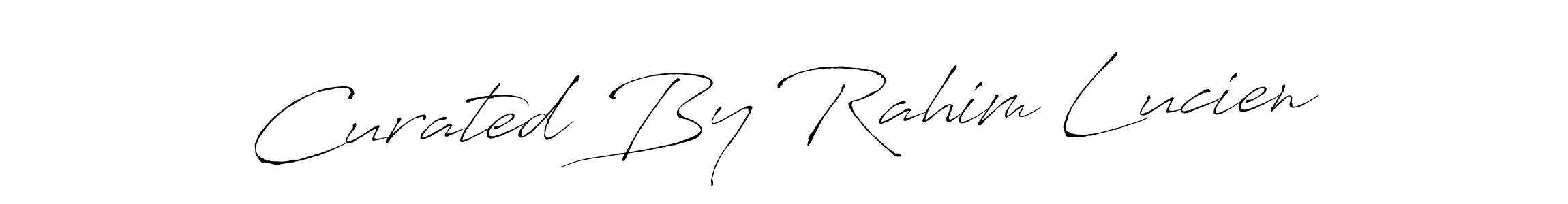 Similarly Antro_Vectra is the best handwritten signature design. Signature creator online .You can use it as an online autograph creator for name Curated By Rahim Lucien. Curated By Rahim Lucien signature style 6 images and pictures png