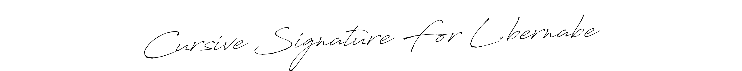 Once you've used our free online signature maker to create your best signature Antro_Vectra style, it's time to enjoy all of the benefits that Cursive Signature For L.bernabe name signing documents. Cursive Signature For L.bernabe signature style 6 images and pictures png