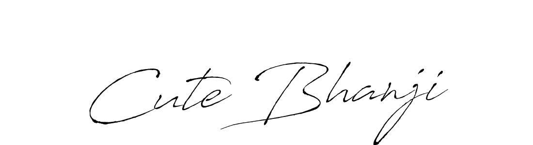 Make a beautiful signature design for name Cute Bhanji. With this signature (Antro_Vectra) style, you can create a handwritten signature for free. Cute Bhanji signature style 6 images and pictures png