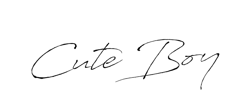 Make a beautiful signature design for name Cute Boy. With this signature (Antro_Vectra) style, you can create a handwritten signature for free. Cute Boy signature style 6 images and pictures png