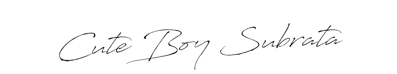 if you are searching for the best signature style for your name Cute Boy Subrata. so please give up your signature search. here we have designed multiple signature styles  using Antro_Vectra. Cute Boy Subrata signature style 6 images and pictures png