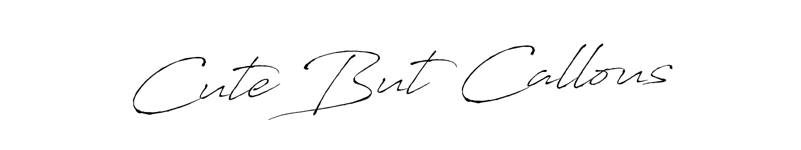 The best way (Antro_Vectra) to make a short signature is to pick only two or three words in your name. The name Cute But Callous include a total of six letters. For converting this name. Cute But Callous signature style 6 images and pictures png