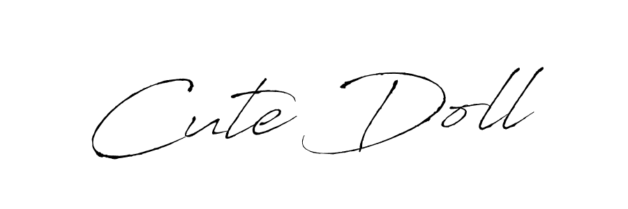 Use a signature maker to create a handwritten signature online. With this signature software, you can design (Antro_Vectra) your own signature for name Cute Doll. Cute Doll signature style 6 images and pictures png
