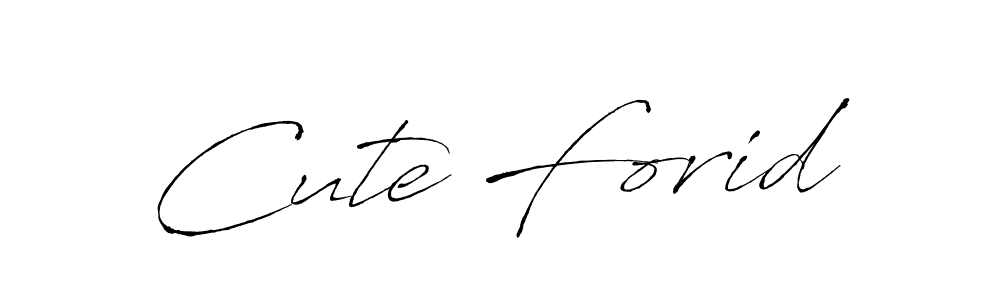 Design your own signature with our free online signature maker. With this signature software, you can create a handwritten (Antro_Vectra) signature for name Cute Forid. Cute Forid signature style 6 images and pictures png