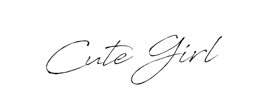 Use a signature maker to create a handwritten signature online. With this signature software, you can design (Antro_Vectra) your own signature for name Cute Girl. Cute Girl signature style 6 images and pictures png