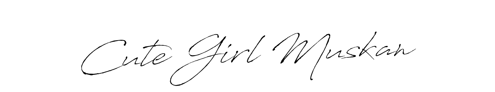 Make a beautiful signature design for name Cute Girl Muskan. With this signature (Antro_Vectra) style, you can create a handwritten signature for free. Cute Girl Muskan signature style 6 images and pictures png