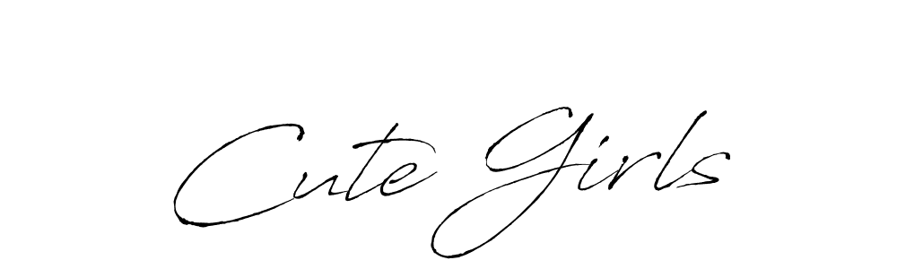 Make a beautiful signature design for name Cute Girls. With this signature (Antro_Vectra) style, you can create a handwritten signature for free. Cute Girls signature style 6 images and pictures png