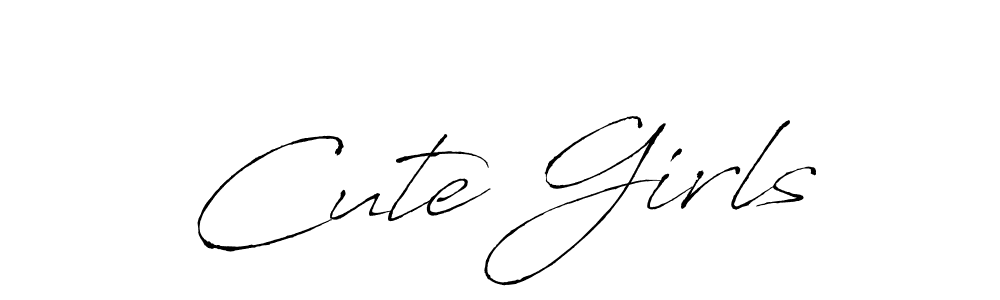 Make a beautiful signature design for name Cute Girls. With this signature (Antro_Vectra) style, you can create a handwritten signature for free. Cute Girls signature style 6 images and pictures png