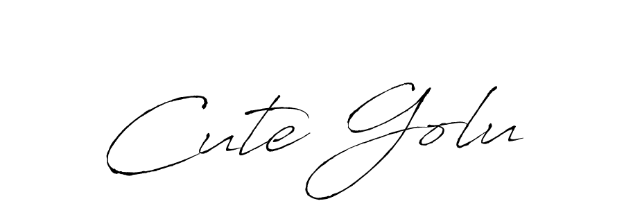 Design your own signature with our free online signature maker. With this signature software, you can create a handwritten (Antro_Vectra) signature for name Cute Golu. Cute Golu signature style 6 images and pictures png