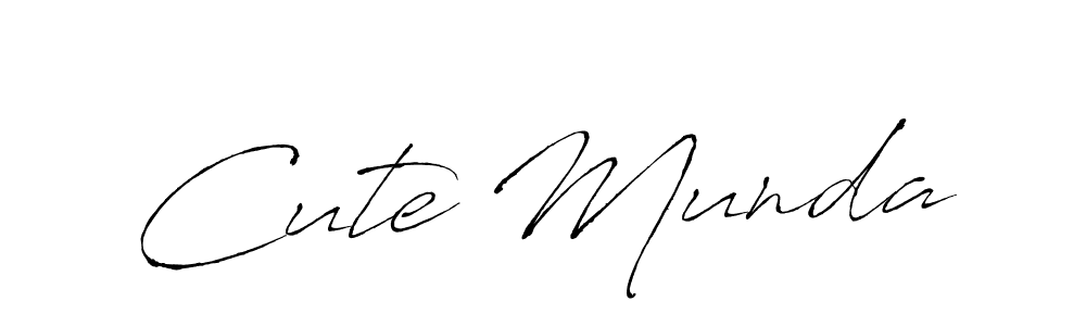 Cute Munda stylish signature style. Best Handwritten Sign (Antro_Vectra) for my name. Handwritten Signature Collection Ideas for my name Cute Munda. Cute Munda signature style 6 images and pictures png