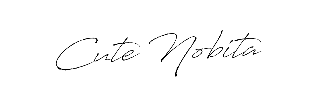 Design your own signature with our free online signature maker. With this signature software, you can create a handwritten (Antro_Vectra) signature for name Cute Nobita. Cute Nobita signature style 6 images and pictures png