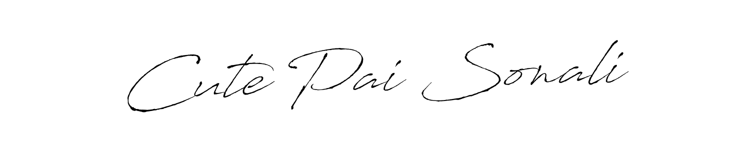 The best way (Antro_Vectra) to make a short signature is to pick only two or three words in your name. The name Cute Pai Sonali include a total of six letters. For converting this name. Cute Pai Sonali signature style 6 images and pictures png