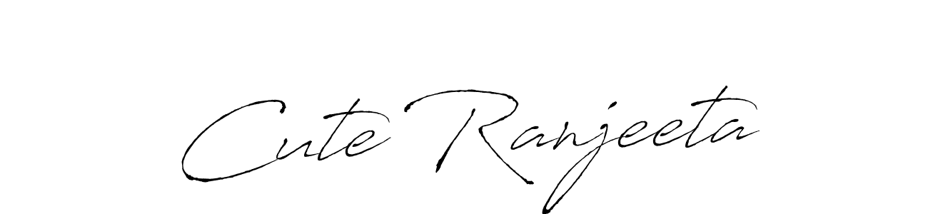 Use a signature maker to create a handwritten signature online. With this signature software, you can design (Antro_Vectra) your own signature for name Cute Ranjeeta. Cute Ranjeeta signature style 6 images and pictures png