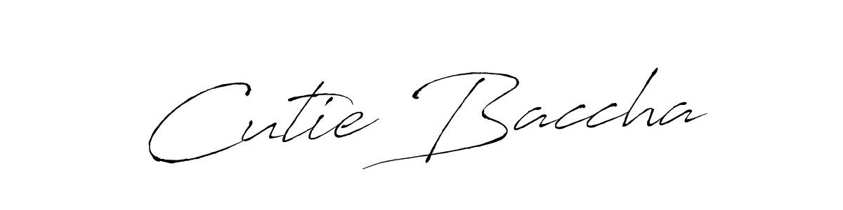 Cutie Baccha stylish signature style. Best Handwritten Sign (Antro_Vectra) for my name. Handwritten Signature Collection Ideas for my name Cutie Baccha. Cutie Baccha signature style 6 images and pictures png