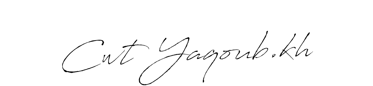 The best way (Antro_Vectra) to make a short signature is to pick only two or three words in your name. The name Cwt Yaqoub.kh include a total of six letters. For converting this name. Cwt Yaqoub.kh signature style 6 images and pictures png