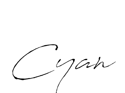 Design your own signature with our free online signature maker. With this signature software, you can create a handwritten (Antro_Vectra) signature for name Cyan. Cyan signature style 6 images and pictures png