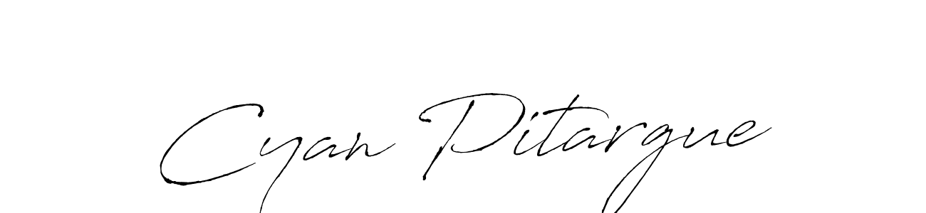 Cyan Pitargue stylish signature style. Best Handwritten Sign (Antro_Vectra) for my name. Handwritten Signature Collection Ideas for my name Cyan Pitargue. Cyan Pitargue signature style 6 images and pictures png