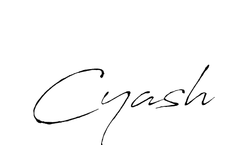 Use a signature maker to create a handwritten signature online. With this signature software, you can design (Antro_Vectra) your own signature for name Cyash. Cyash signature style 6 images and pictures png