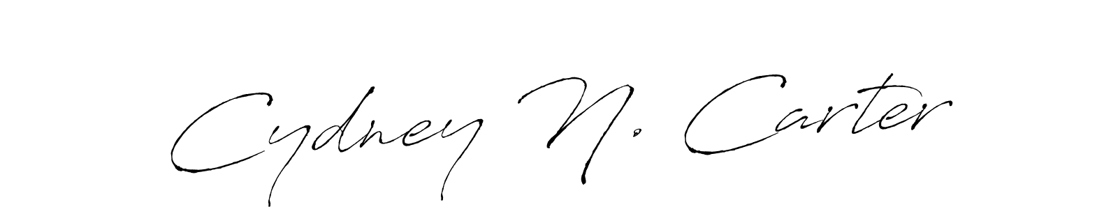 How to make Cydney N. Carter signature? Antro_Vectra is a professional autograph style. Create handwritten signature for Cydney N. Carter name. Cydney N. Carter signature style 6 images and pictures png