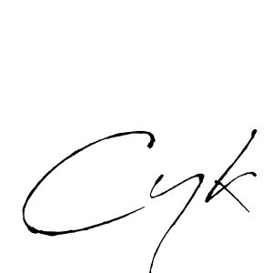 Design your own signature with our free online signature maker. With this signature software, you can create a handwritten (Antro_Vectra) signature for name Cyk. Cyk signature style 6 images and pictures png