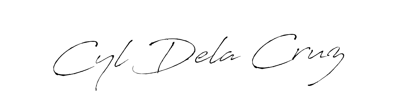 Also we have Cyl Dela Cruz name is the best signature style. Create professional handwritten signature collection using Antro_Vectra autograph style. Cyl Dela Cruz signature style 6 images and pictures png