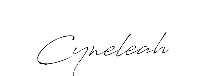 Make a beautiful signature design for name Cyneleah. With this signature (Antro_Vectra) style, you can create a handwritten signature for free. Cyneleah signature style 6 images and pictures png