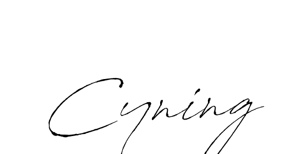 Design your own signature with our free online signature maker. With this signature software, you can create a handwritten (Antro_Vectra) signature for name Cyning. Cyning signature style 6 images and pictures png