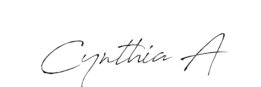 Create a beautiful signature design for name Cynthia A. With this signature (Antro_Vectra) fonts, you can make a handwritten signature for free. Cynthia A signature style 6 images and pictures png